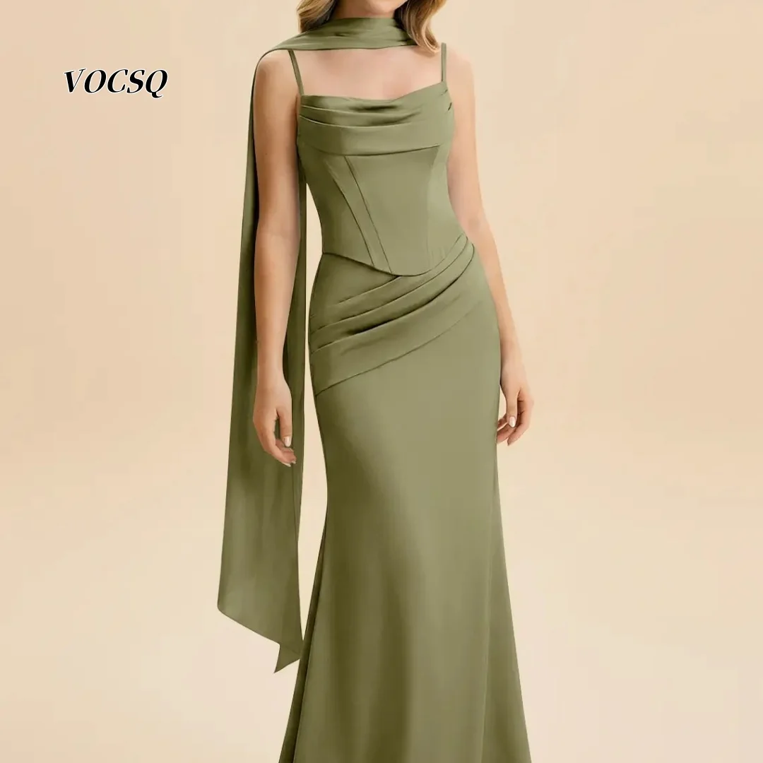 Vestidos Formales para Adolescentes, Vestido de Dama de Honor Estilo Sirena con Tirantes Finos, Vestido Formal para Graduación, Baile de Graduación, Invitada a Boda, Fiesta, Personalizado