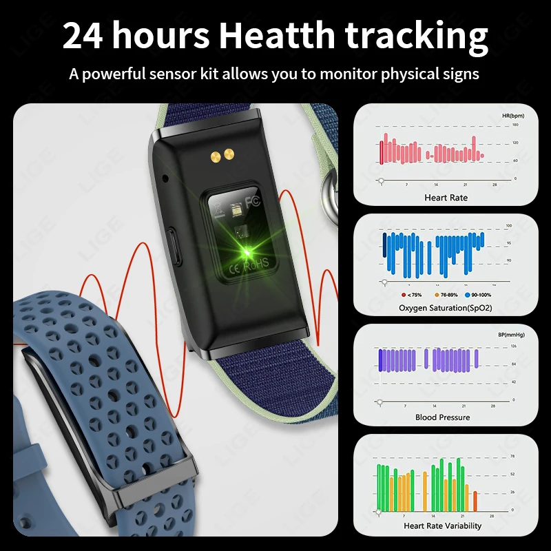 Fashion Couple Smart Wristbands Heart Rate Health Monitor Pedometer Fitness Activity Tracker for Men Women Smart Sports Bracelet