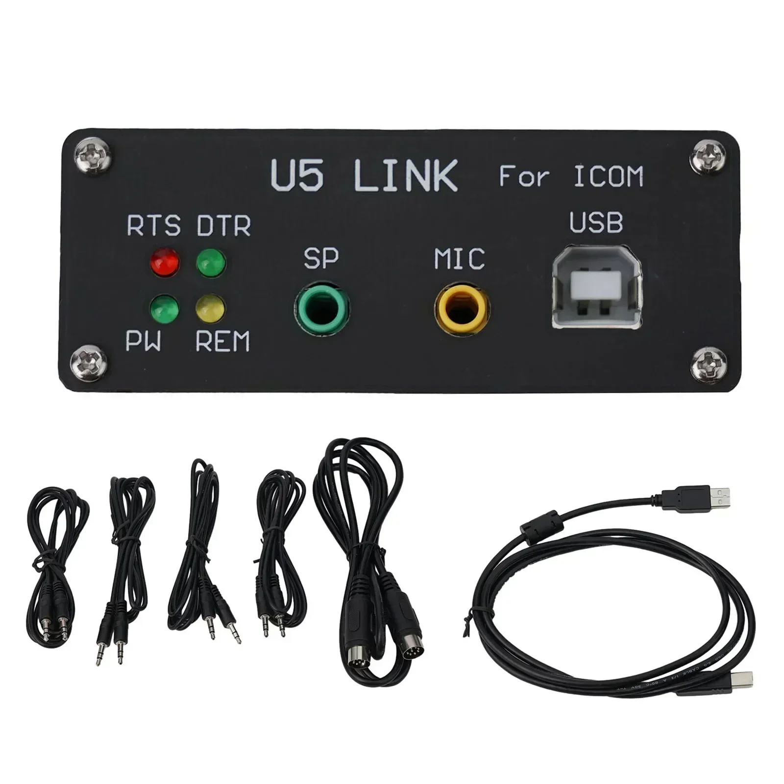 U5 Link For Radio Connector With Power Interface DIN8-DIN8 Pc66 For IC-703 IC-7200 IC-706MK2 IC-718