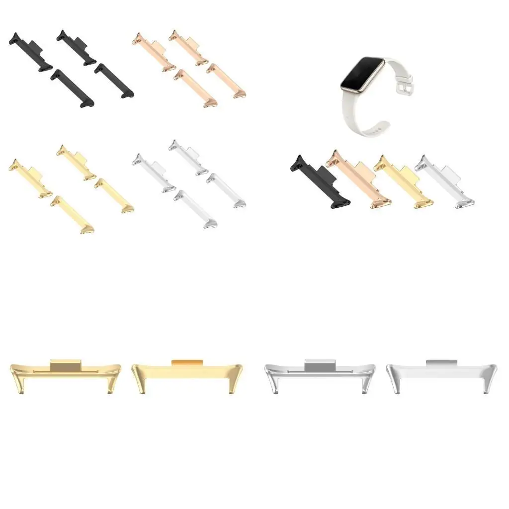 

652F Watch Strap Connector Lugs Adapter Clasp Replace Metal Link Attachment Compatible for Band 8 Bracelet Watchband 2pcs