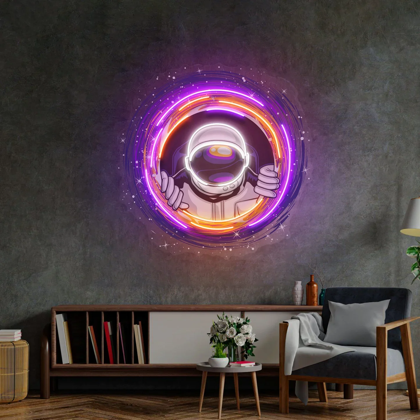 Astronaut Neon Sign Cosmic Black Hole LED Lights Bedroom Lamp Living Room Wall Art Hanging Custom Bar Beer Neon Wedding Birthday