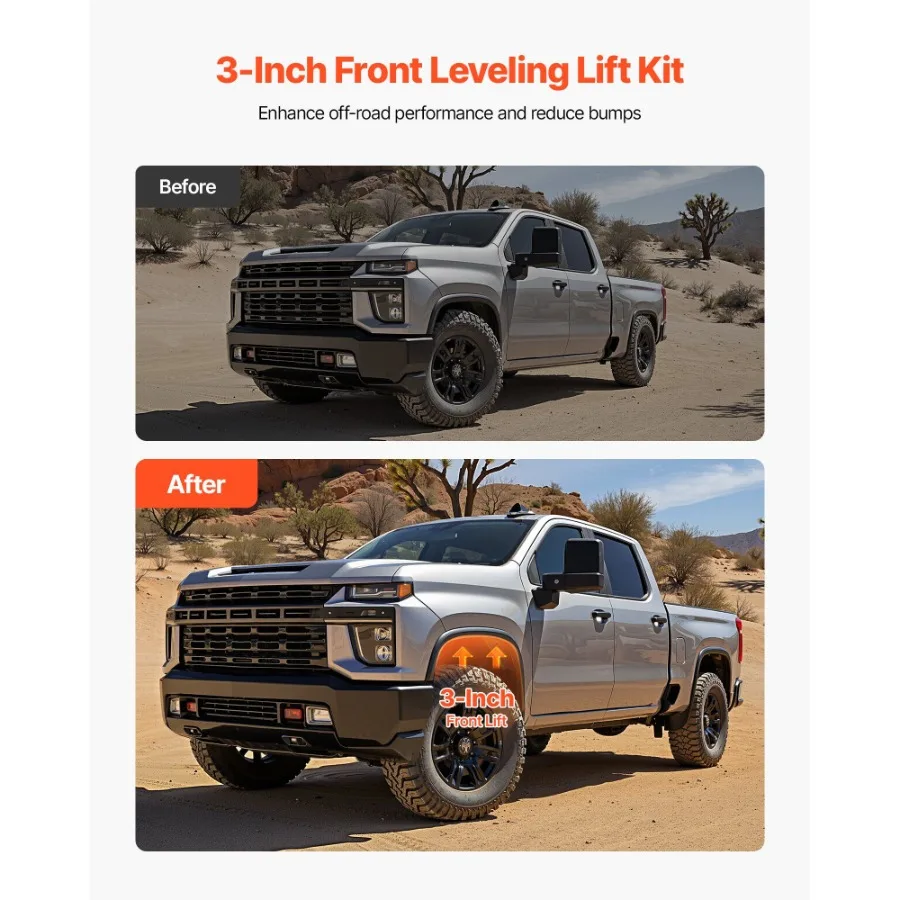 3 in Front Leveling Lift Kit for 20012010 Chevy Silverado GMC Sierra 3500