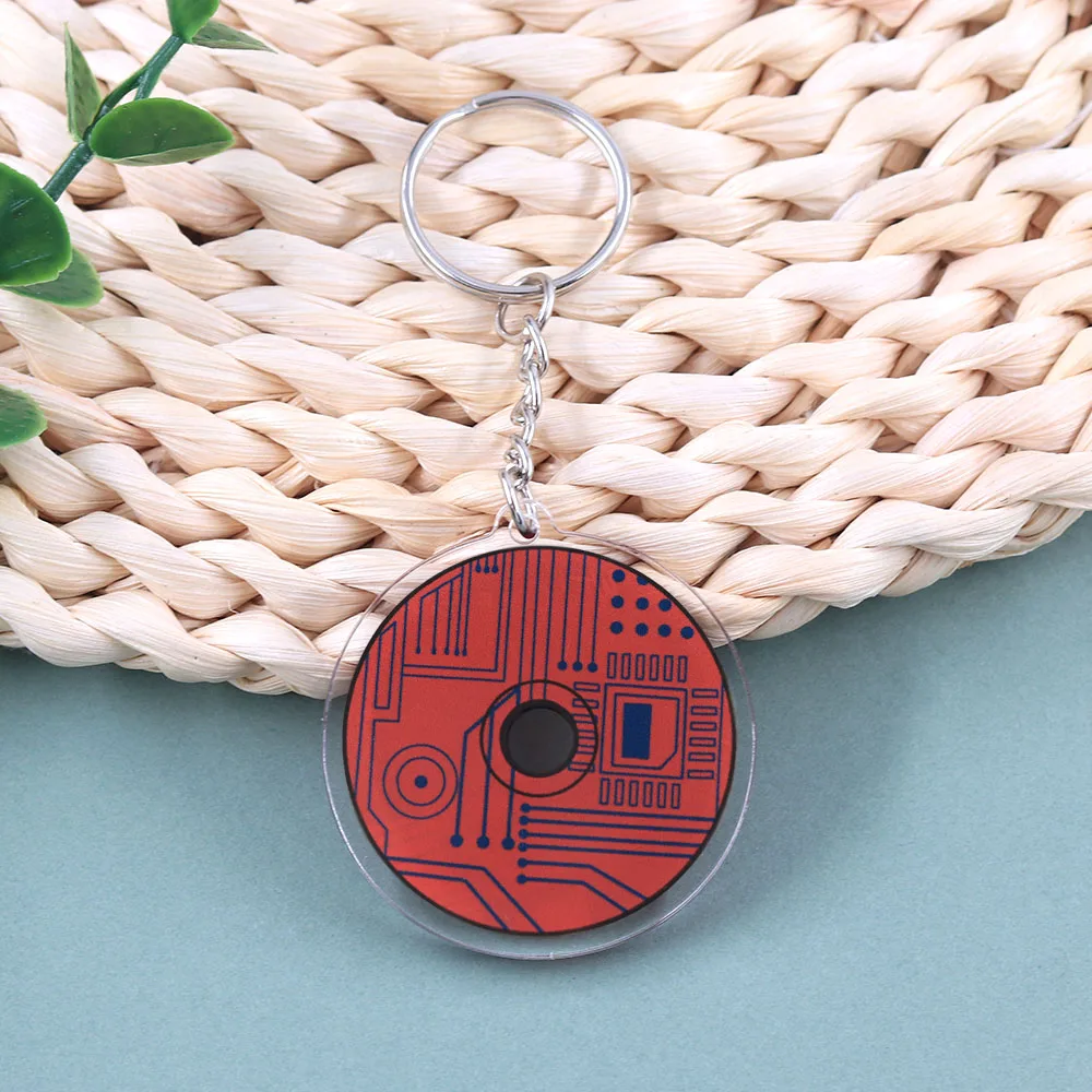 Punk Welcome to Late Stage Capitalism Acrylic Keychain Retro Futuristic Keyring Techwear Accessory Bag Pendant Gift for Gamers