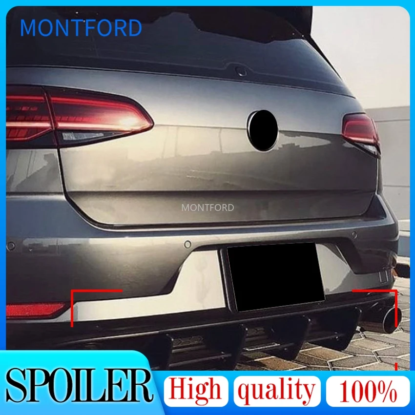 

Для Volkswagen VW GTI Golf 7,5 GTI ABS черный Задний бампер для багажника фотозащита 1 шт. автостайлинг