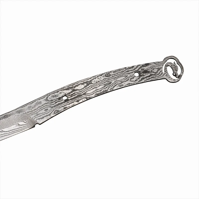 Imagem -04 - Lâmina de Aço Damasco Faca Fixa Artesanal Doméstica Blanks Faça Você Mesmo Hand Tools Produtos Semi-acabados com Prego de Cobre