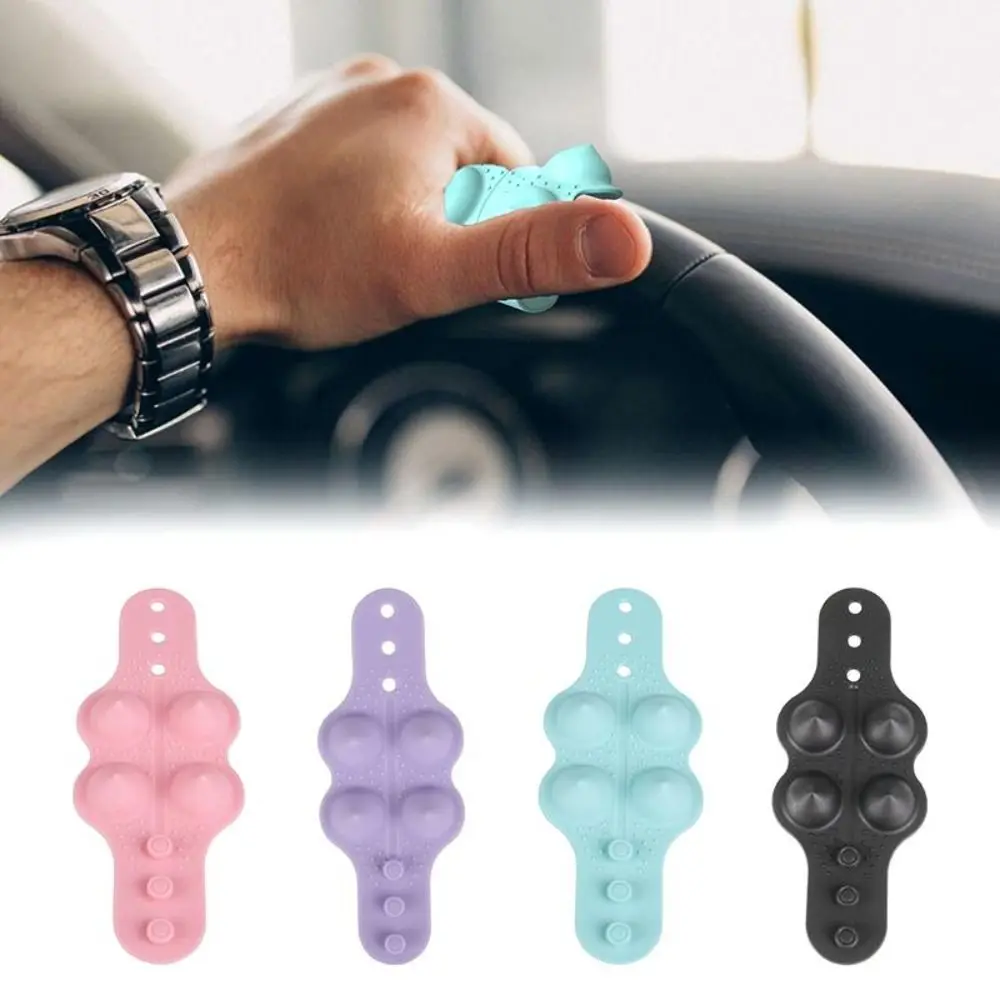 Soft Silicone Steering Wheel Massage Strap Anti-Slip One-Hand Operation Steering Wheel Booster Handle Labor-Saving