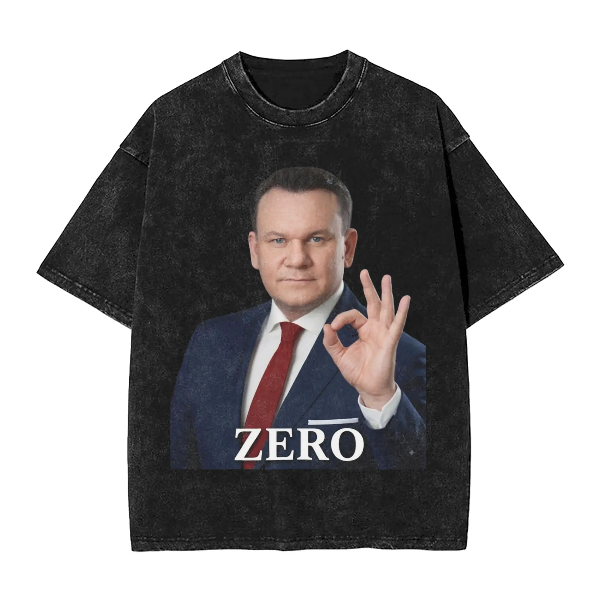 Dominik Tarczyński Zero Poland  T Shirt Hip Hop Washed Cotton Oversize T-Shirts  Retro for Men Women Streetwear Summer Tee Shirt