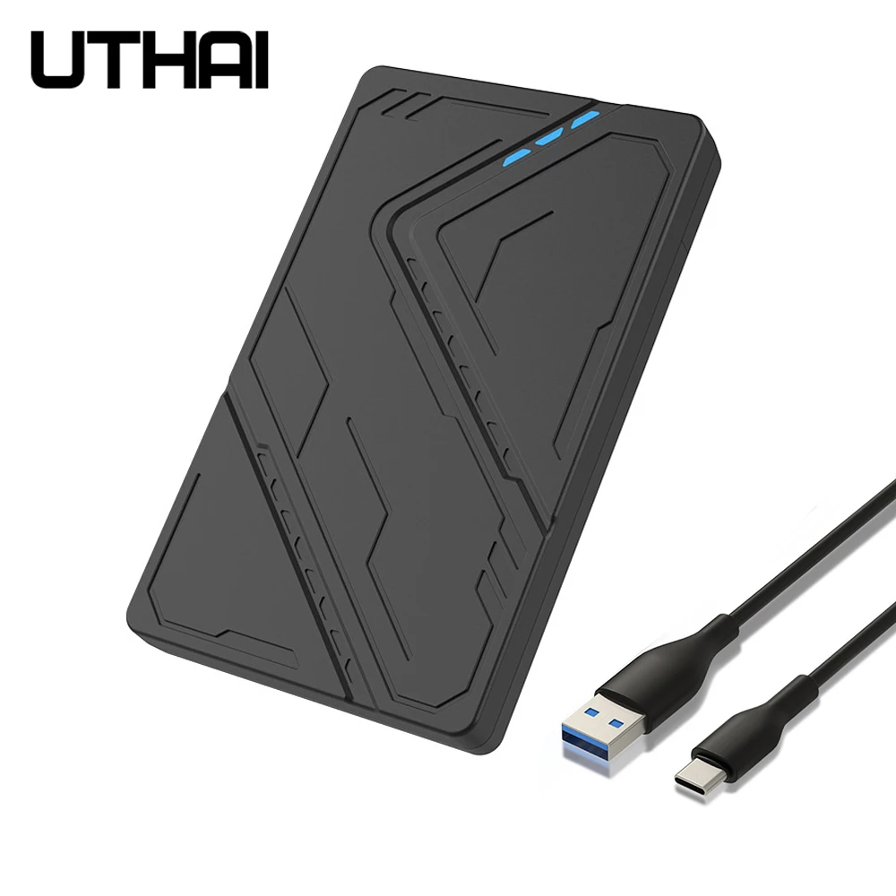 2.5-Inch External Hard Drive Enclosure USB 3.1 RGB Color Lights Computer Expansion Box for Solid State Drives And Hard Drives