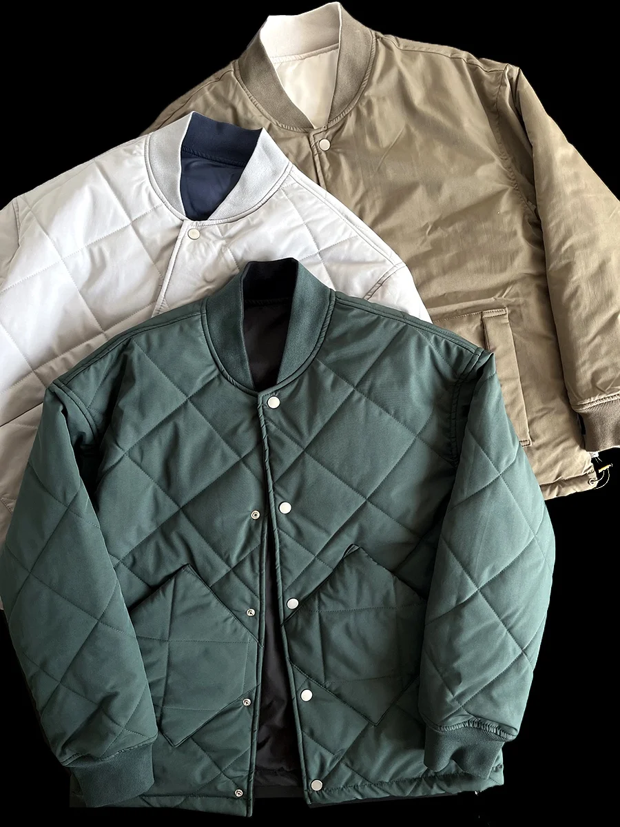 

Утепленная хлопковая куртка свободного кроя с воротником-бомбером, молодежная модная рабочая одежда, утепленная хлопковая верхняя одежда