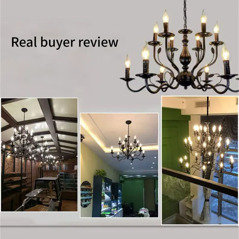 American Retro Cafe Pendant Light Dining Room Black Metal