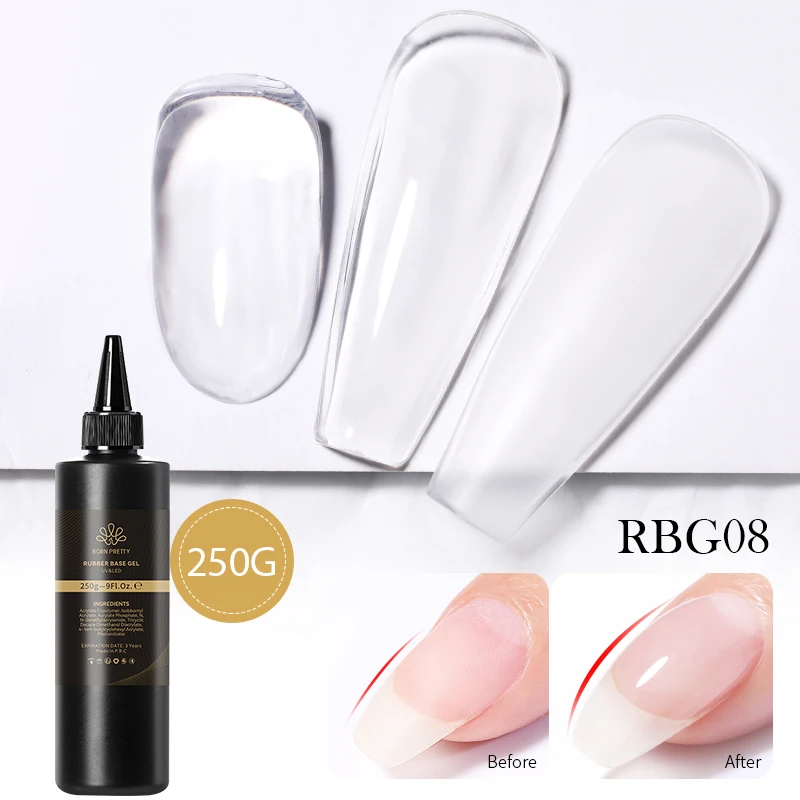 BORN PRETTY 250g Basisgel Super Top Coat Gel Nagellak Matte Top Coat Semi-permanente vernis Losweken UV LED Nagels Manicure