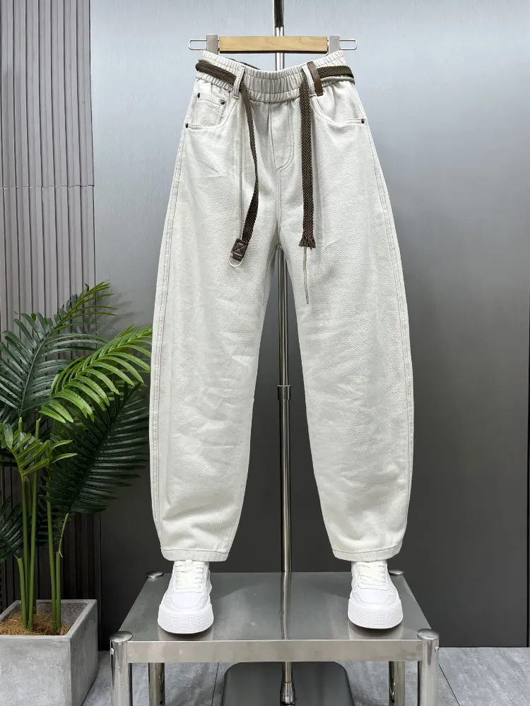 

Повседневные американские джинсы-харлан свободного кроя с прямыми штанинами, универсальные спортивные длинные брюки, рабочая одежда, брюки-кюлоты, осень-зима, новинка...