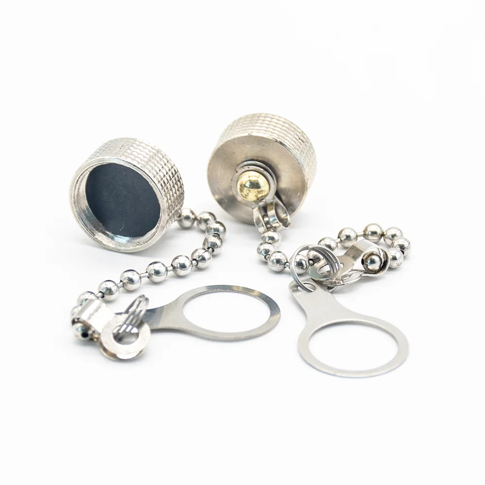GX12 Aviation Plug Metal Dust Cap Cover with Chain, Aluminum Alloy Waterproof Protector for GX12 5-Pin 6-Pin 8-Pin Connector