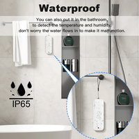 Tuya Zigbee/WiFi Outdoor Temperature Humidity Sensor Thermometer Smart Life Work Google Assistant ,IP65 Waterproof+Hanging Rope