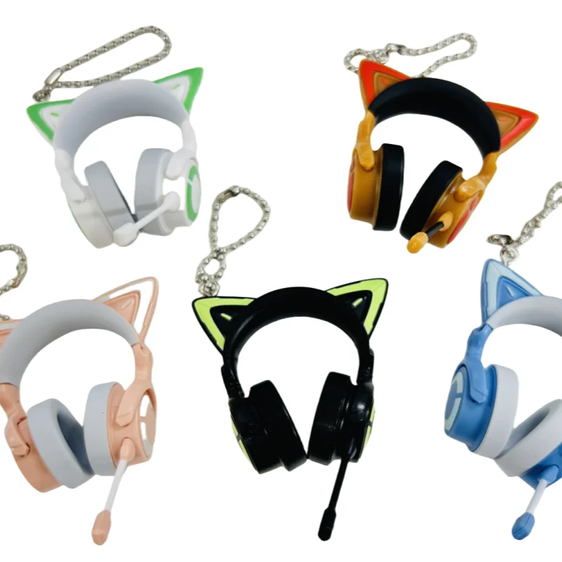 Spot japonés genuino Bandai Esports chica oreja de gato Yowu auriculares Mini colgante accesorio colgante huevo retorcido