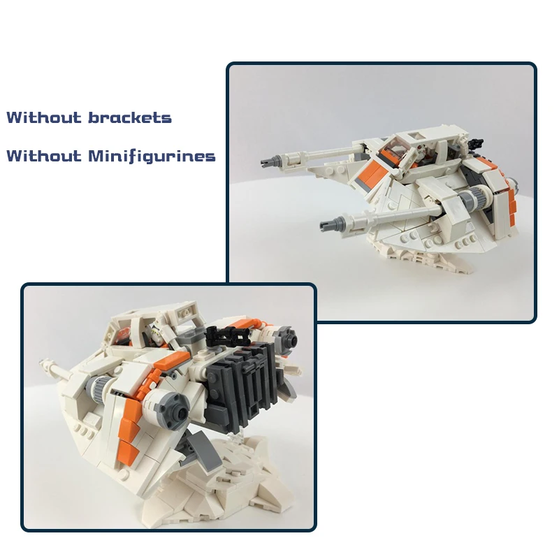 في نهاية المطاف جمع Minifig مقياس أفكار مقاتلة الثلج airships MOC بنة التجمع لعبة مجسمة مجموعة الطوب الفني الهدايا #4