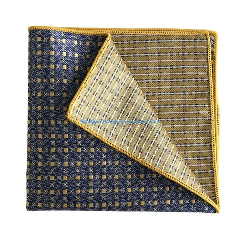 E56A Tartan Pocket Square Handkerchief for Men Square Hankies Bandana 10inch