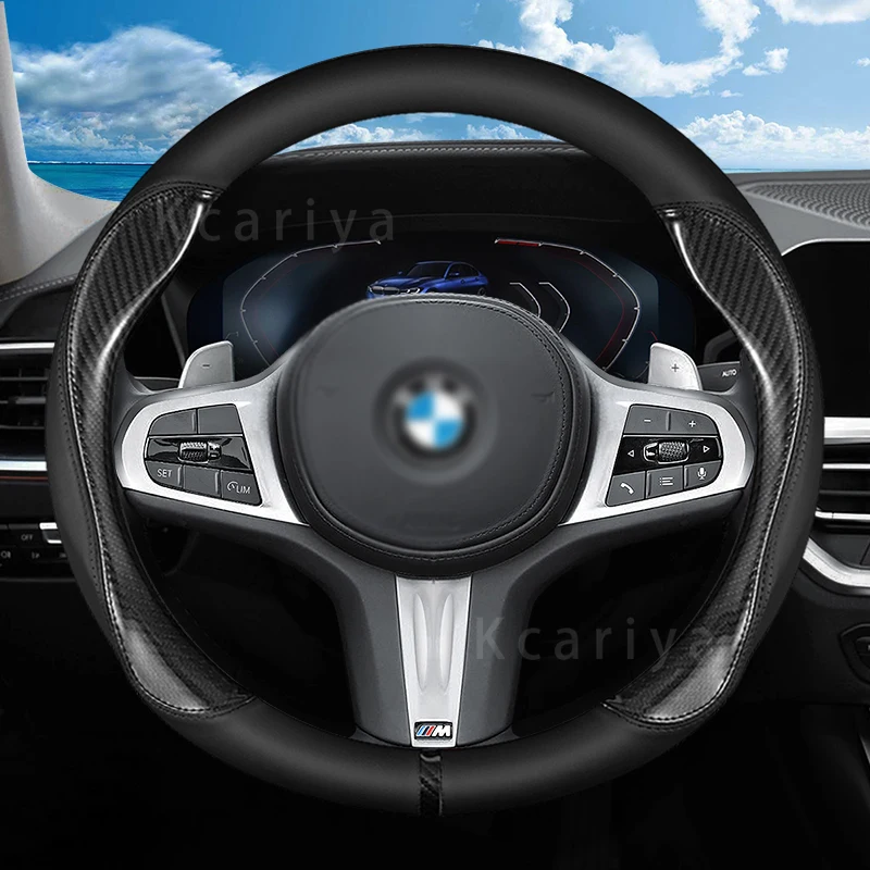 

For Car Steering Wheel Cover For BMW M X3 X5 X6 G01 G02 G20 E90 E91 E92 E39 E46 F01 F02 F10 F15 F20 F25 F30 E60 E70 E71