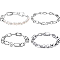 2025 Hot Original Me Bracelet Fit Me Charm Beads Fine Round Beads For Women 925 Sterling Silver Luxury femme Bracelet Trinket