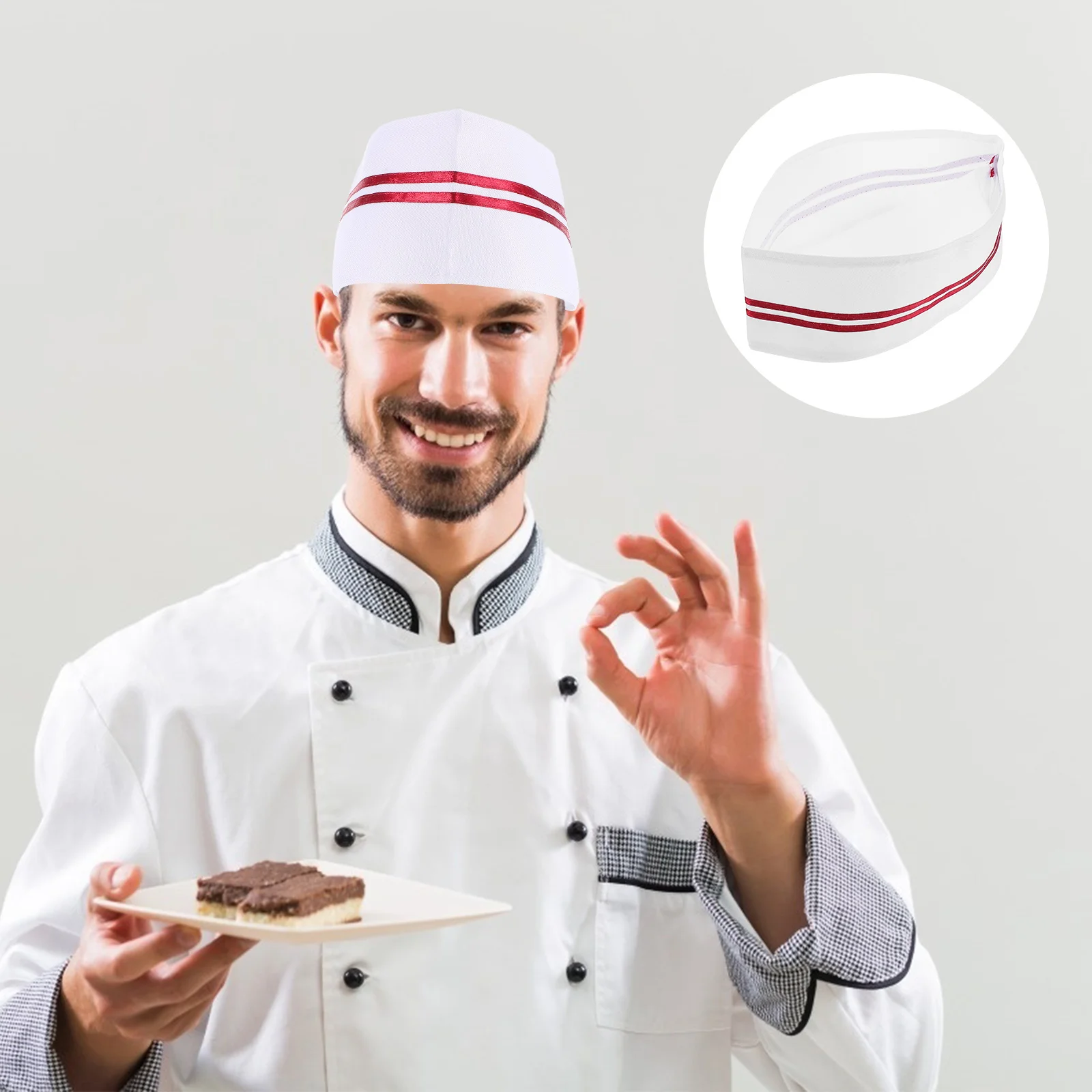 5 pezzi Chef Hat Cook usa e getta per ristoranti tessuto bianco Non tessuto Sushi copricapo uomo e donna