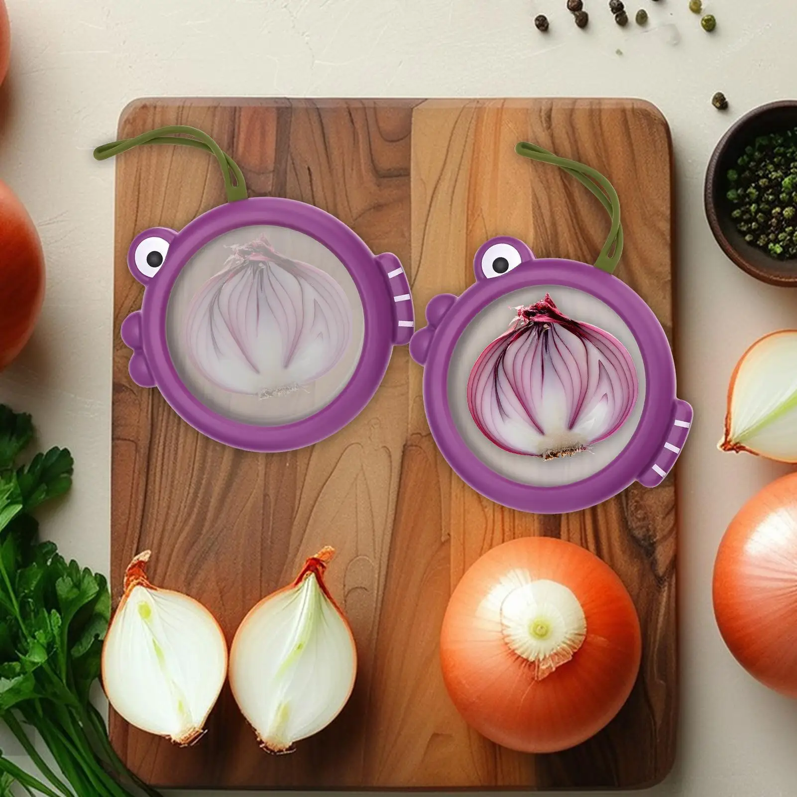 Onion Saver Fish-Shaped Garlic Container Reusable Stackable Avocado Saver For Travel Leftover Cheese Pantry Meal Prep Berry