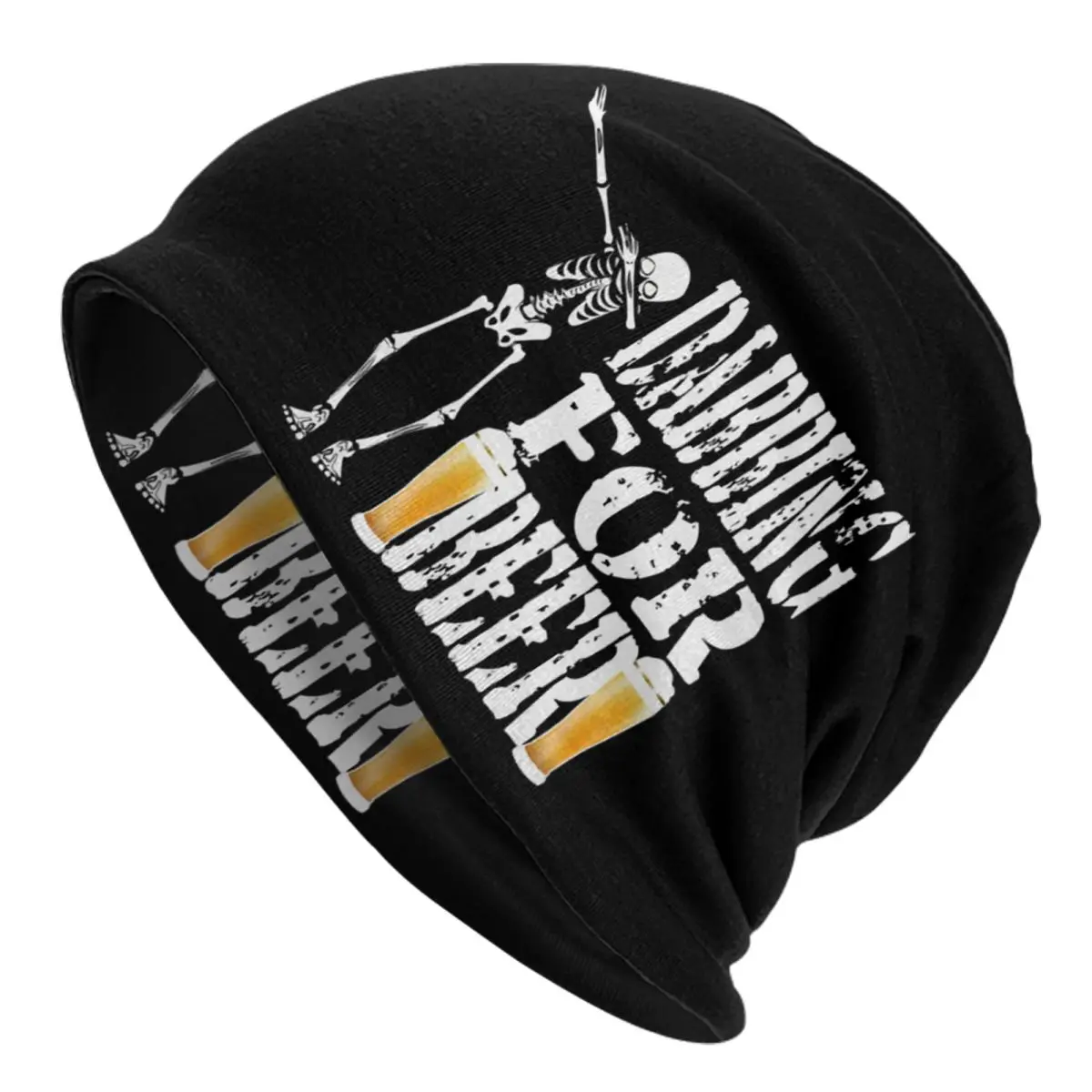 

Skeleton Dabbing For Beer Bonnet Hat Knitting Hats Men Women Cool Unisex Adult Warm Winter Skullies Beanies Caps