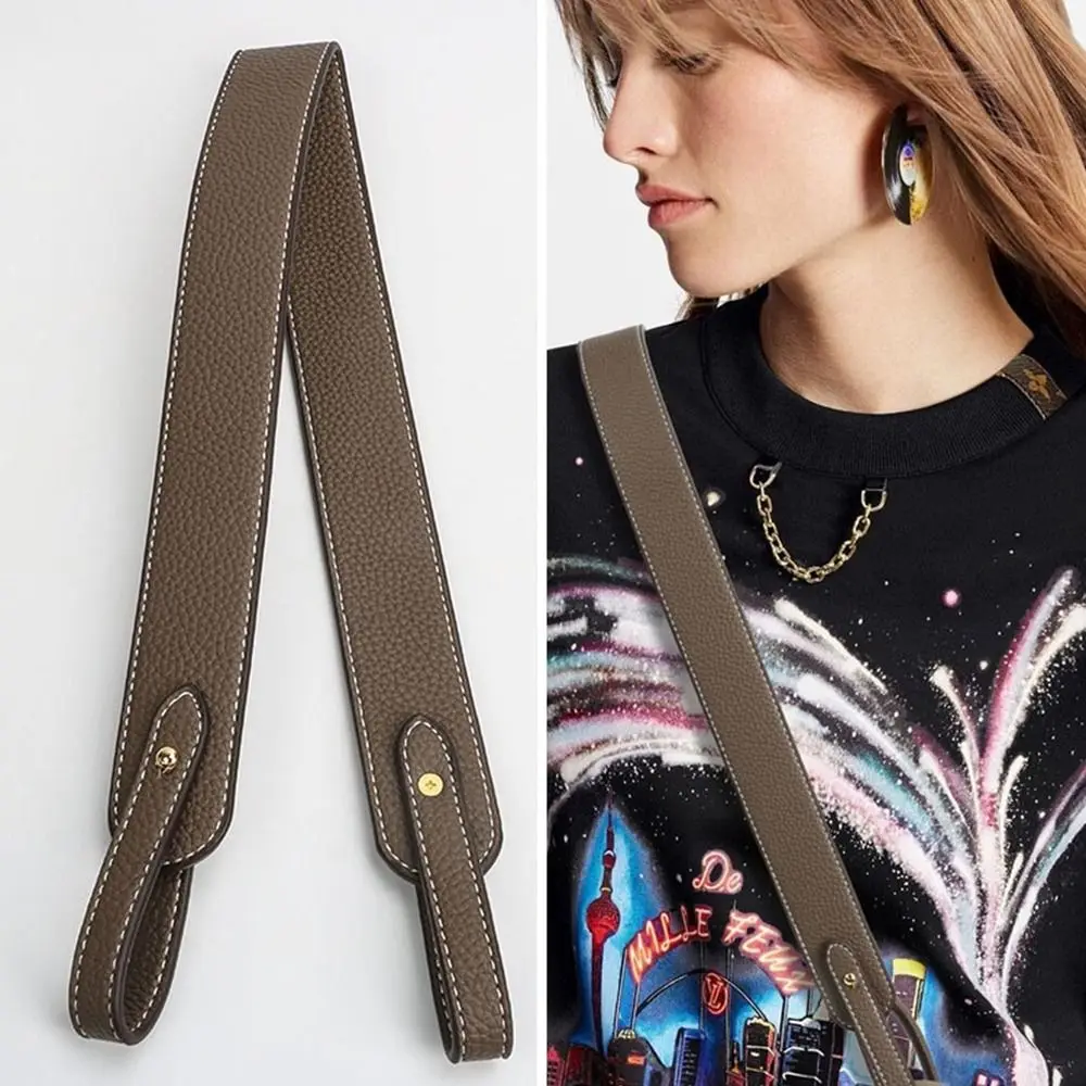 Fashion PU Leather Bag Strap Wide Replacement Shoulder Bag Strap Adjustable Solid Color Bag Accessories Women