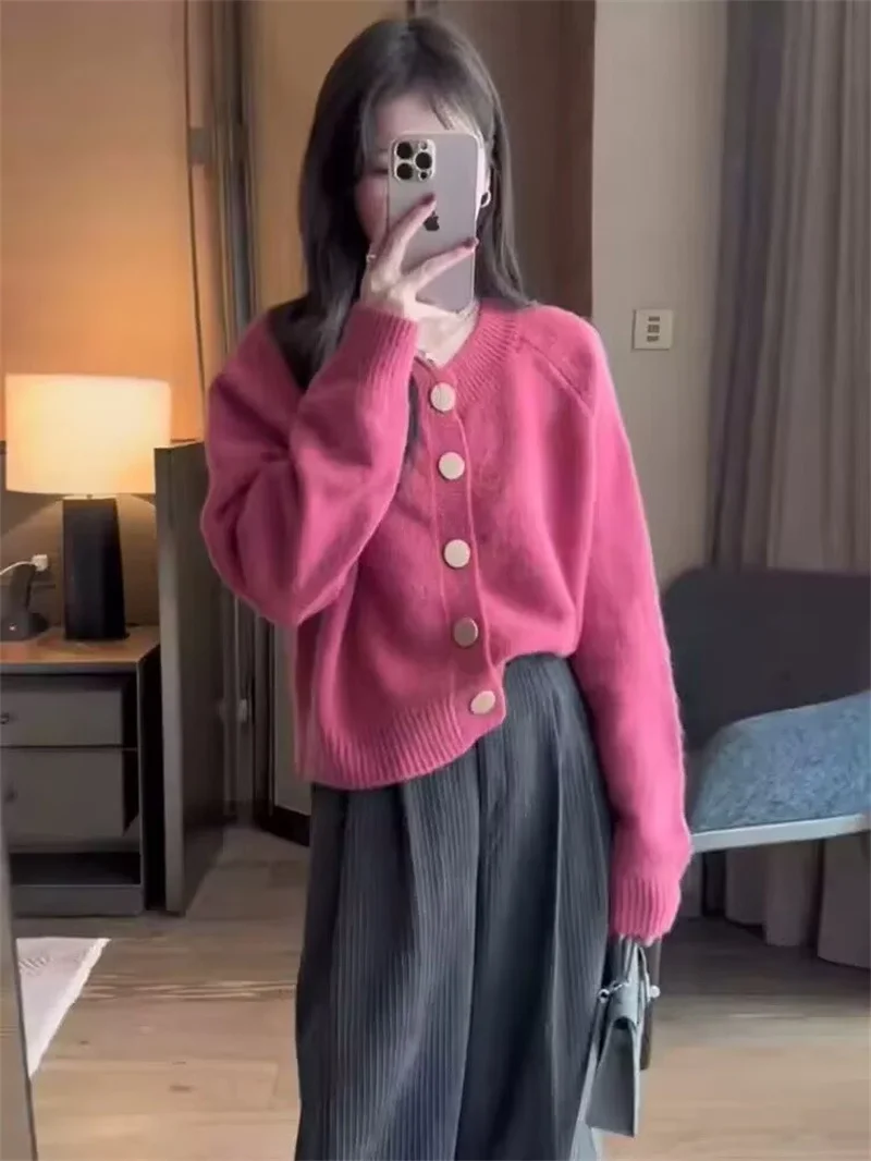 سترة جديدة للنساء لربيع وخريف 2026 سترة نسائية كلاسيكية متعددة الاستخدامات سترة معطف فضفاض سترة نسائية محبوكة #2