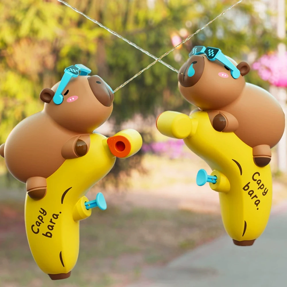 Cute Capybara Water Gun Water Squirt Toys Cartoon Animal Watergun Sprinkler Summer Water Fights Outdoor Beach Pool Toys For Kids
