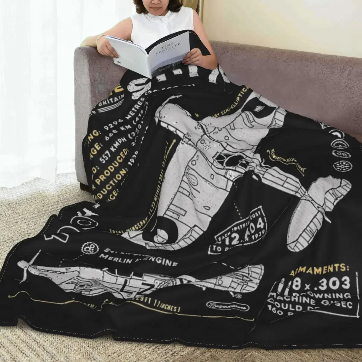 

Supermarine Spitfire, нечеткие одеяла, истребитель, пилот, самолет, потрясающее одеяло, домашний отель, диван, покрывала 200x150 см