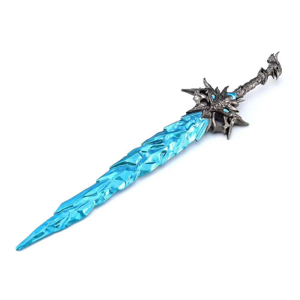 21CM Naraka Bladepoint gra peryferia Ice Soul długi miecz w całości z metalu broń Model ozdoby miecz kolekcjonerski zabawka Cosplay prezent