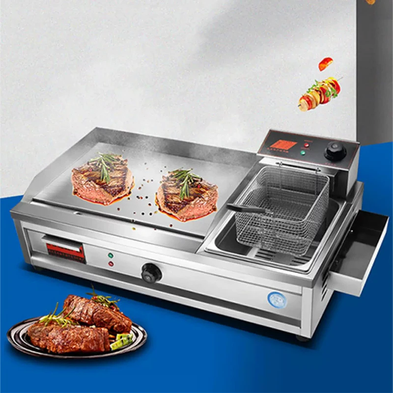 Multifunctional Home Electric Cooker Frying Pan + Deep Fryer in One; Multifunctional Oden Maker; Teppanyaki Grill; Noodle Cooker view 4