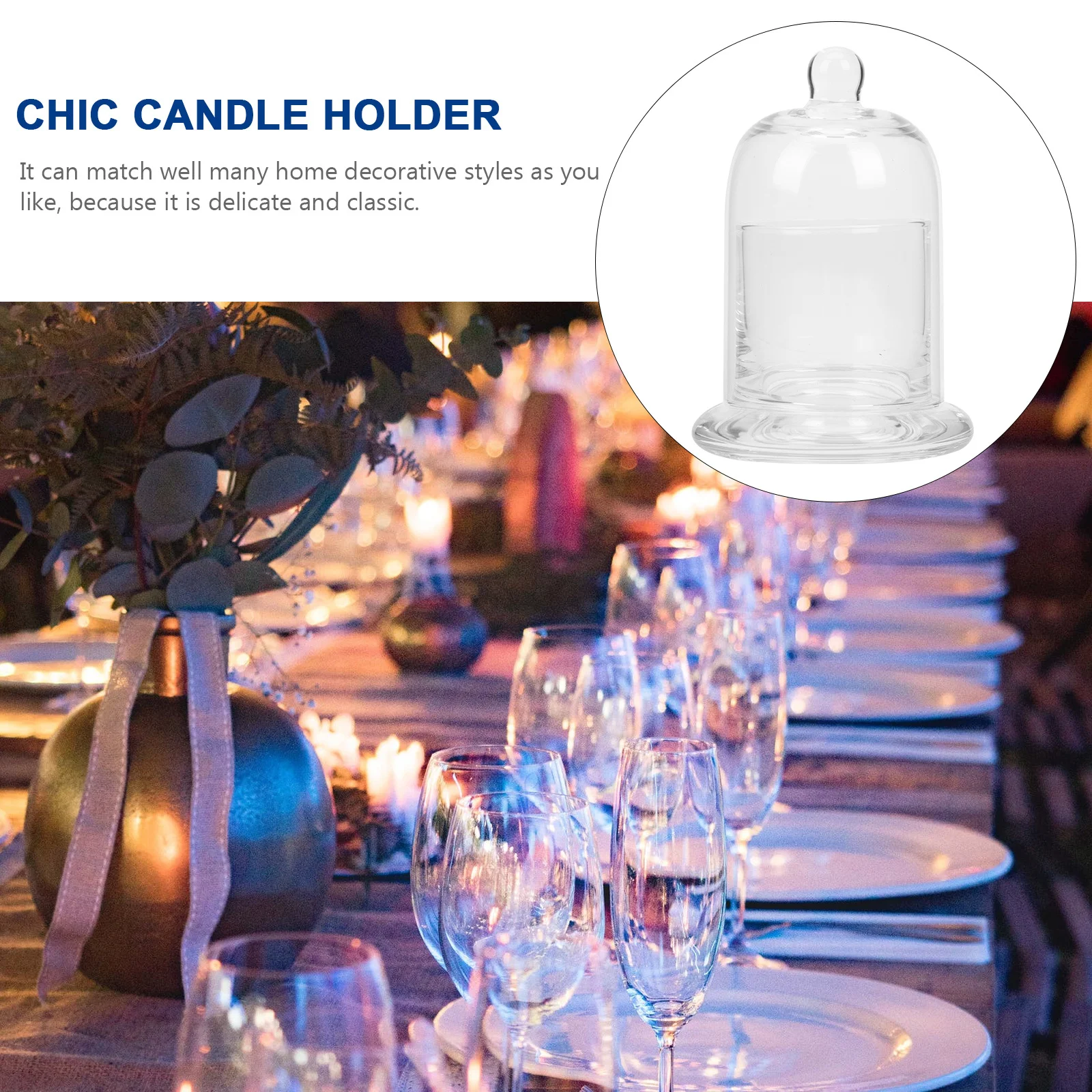 

Glass Tea Light Holder Candlestick Desktop Decoration for Christmas Wedding Birthday Parties Elegant Tabletop Stand