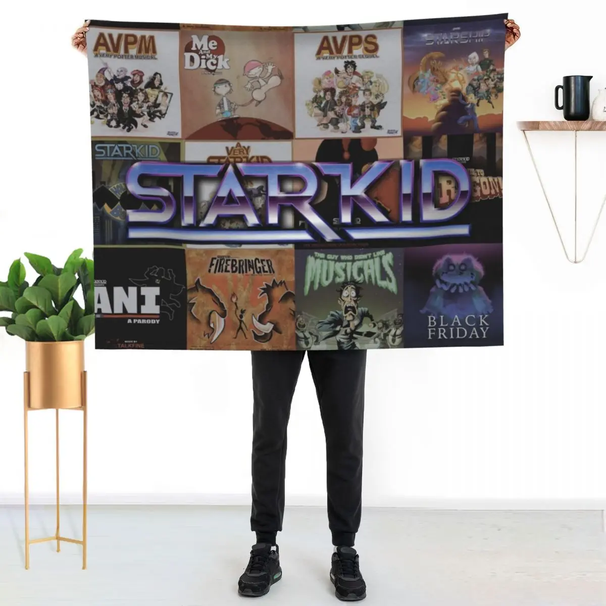 Starkid All Shows Logo Throw Blanket Flannel Fabric Polar Flannel Softest For Baby warm for winter Blankets