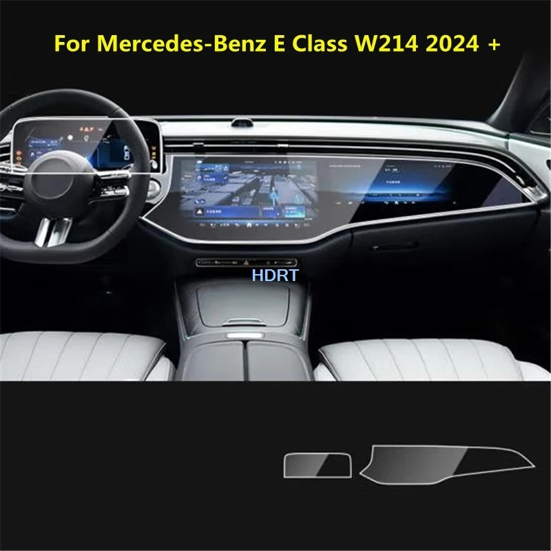 For Mercedes-Benz E Class W214 2024 + Car Styling Central Control Navigation Display Screen Tempered Glass Film Interior Sticker