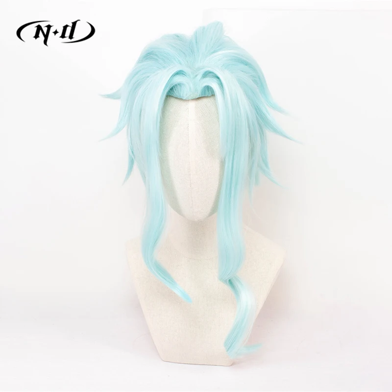 ND Il Dottore Cosplay Perücken Genshin Impact The Doctor Cosplay Haarteil Haarperücke Hitzebeständig für Comic Con Coser Kostümparty