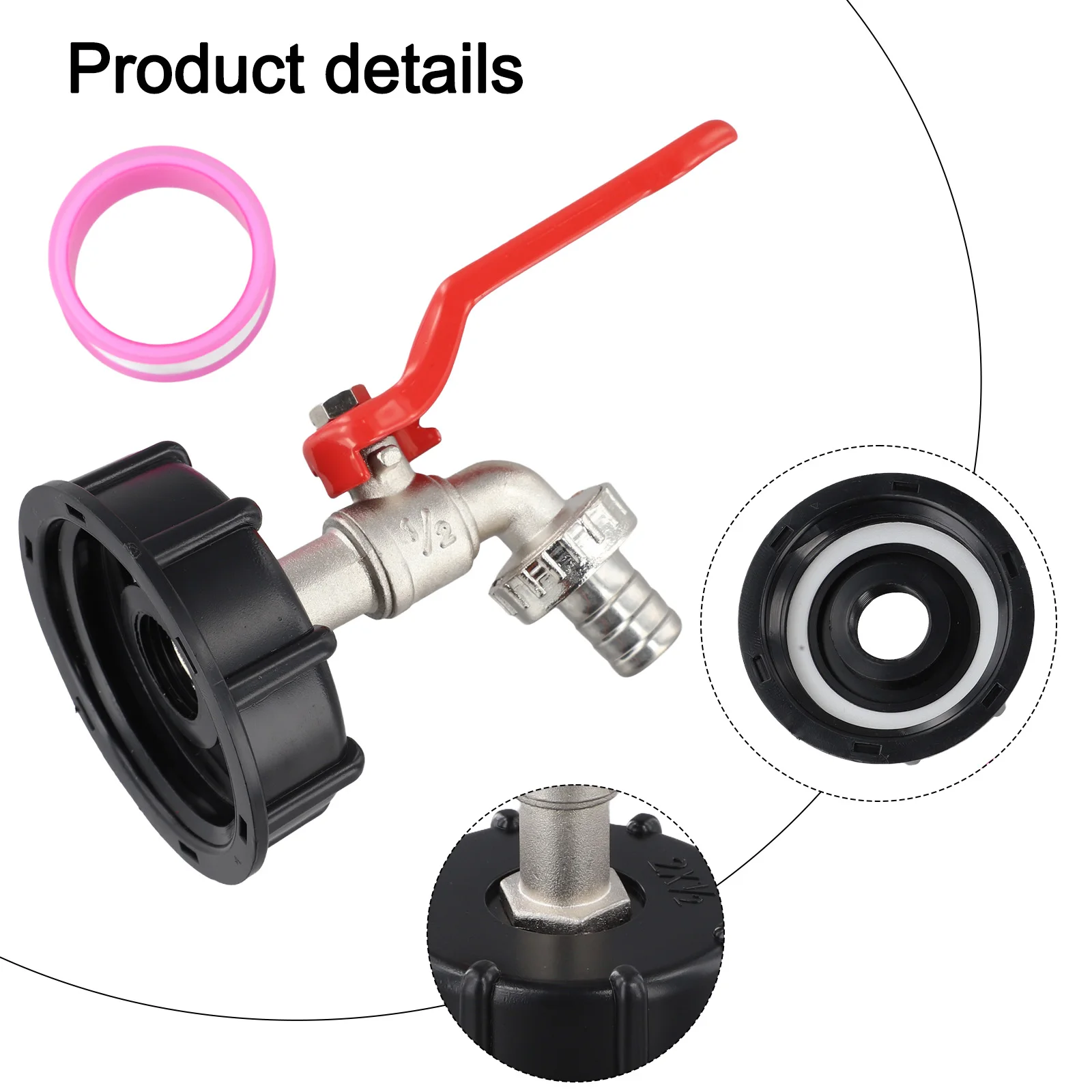 Tomada Tap IBC Rain Garden Tanque Tampa Adaptador Cap Faucet 1000 Litros Tanque Acessório Válvula Encaixe Jardim Quick Connect Faucet
