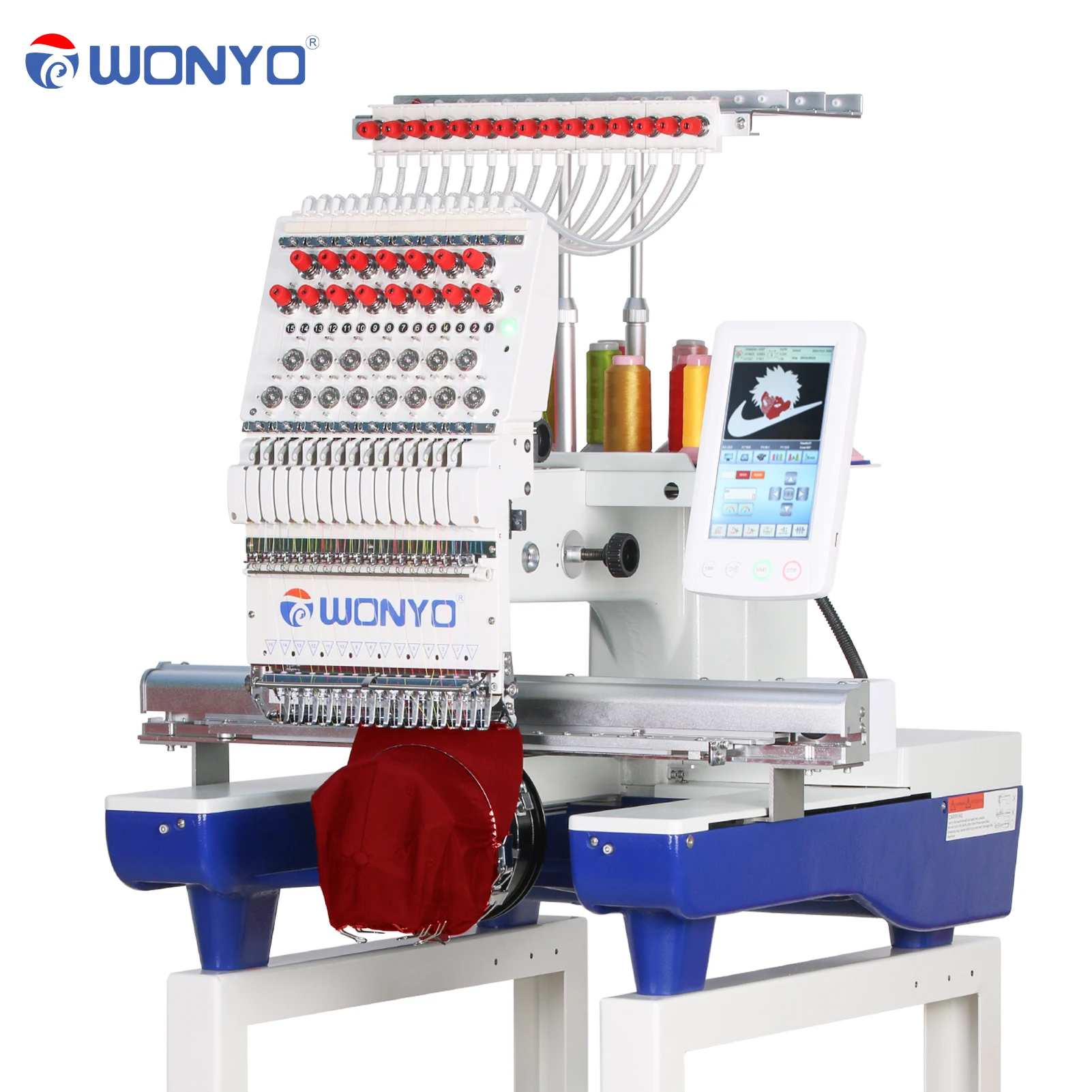 Automatic Single Head Embroidery Machine 360*510mm with 10 Inch Touch Screen WY1501