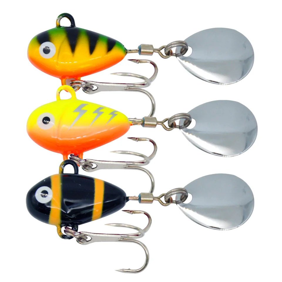 1PCS 10g 14g Spinnerbait VIB Metal Artificial Bait Spinning Tail-spinner Swimbait Fishing Lures Carp Fishing Tackle Ocean River