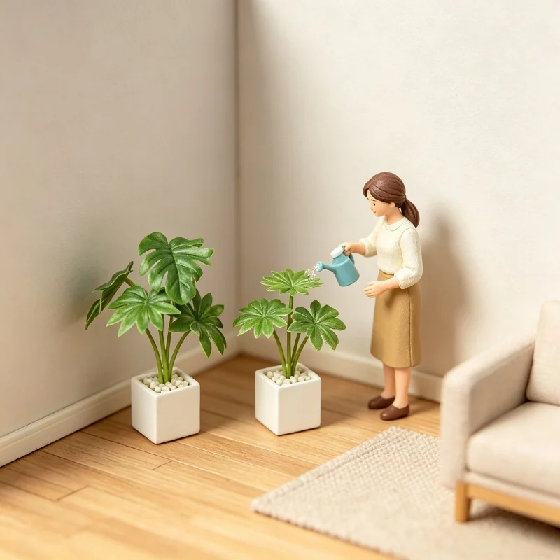 1 pieza, escala 1:6, planta artificial en maceta, decoración para casa de muñecas, micro paisaje con plantas en maceta.