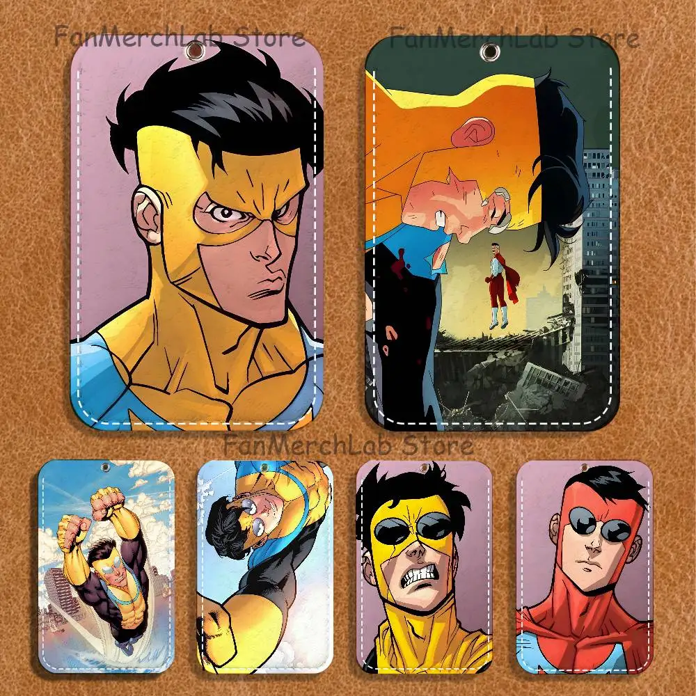 

I-InvincibleS Anime Holder Keychain For Bank Business Work Card Holder Student Card Protective Case Bus Card
