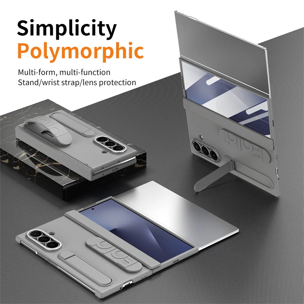 

Wristband Invisible Bracket Case For Samsung Galaxy Z TriFold Fold 7 6 5 4 3 6 Slim W25 Magnetic Hinge Folding Shockproof Cover