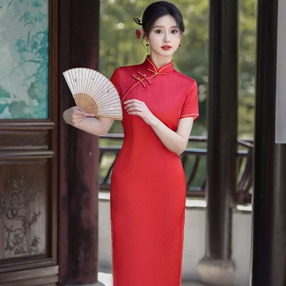 

Ethnic Style Fashion Clothes Vintage Dress for Women Clothing Streetwear Traditional Chinese Clothing Cheongsams Chinese Qipao