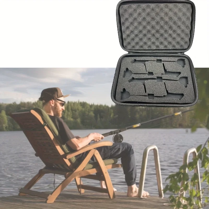 JSFUN Carp Fishing Tackle Fishing Bite Alarm Storage Case EVA Foam Pad Fishing Swinger Storage Box for Fishing Enthusiast view 5