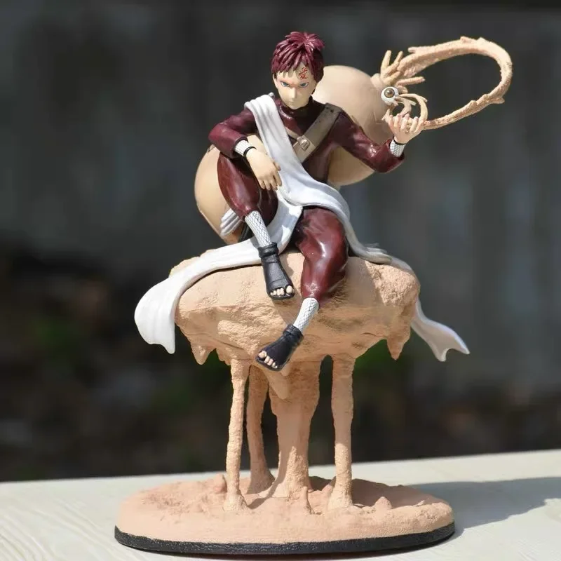 In Stock NARUTO Gaara Anime Figurine Naruto Sandstorm 22cm Action Figures Sitting Statue PVC Model Collection Toys Birthday Gift