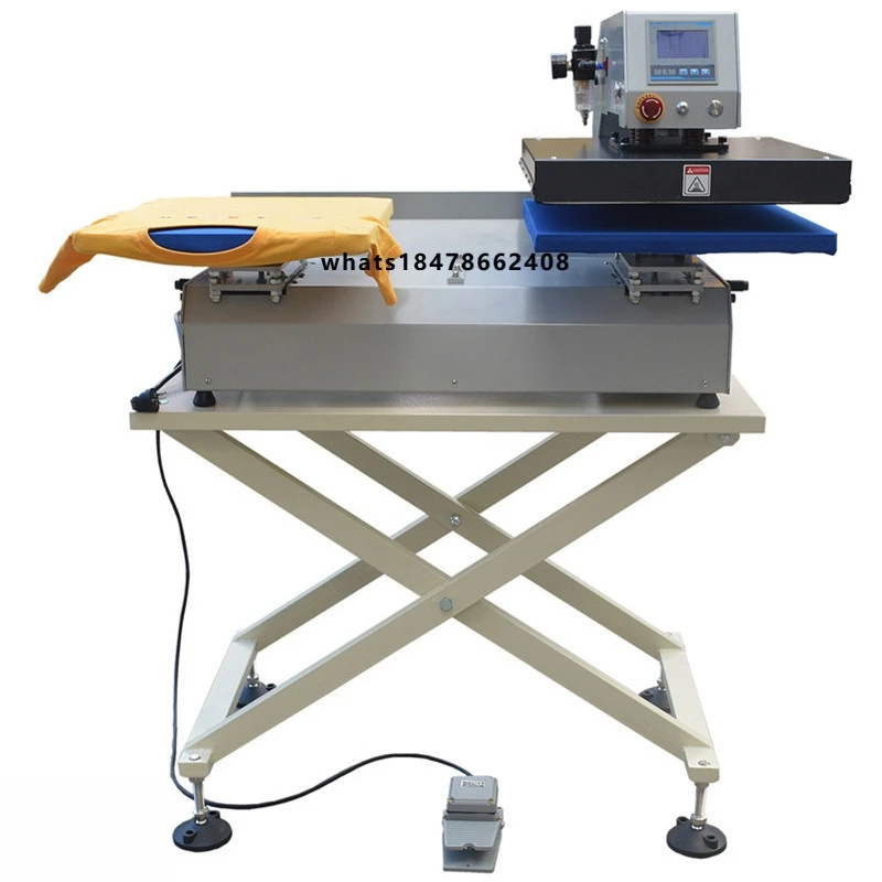 Pneumatic Heat Press Fully Automatic Dual-Station Thermal Transfer Press High-Pressure Garment Printing Hot-Stamping Machine