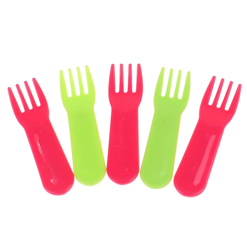10 pezzi forchetta da frutta in plastica mini cartone animato per bambini forchetta da frutta snack torta dessert cibo pick stuzzicadenti pranzo Bento decorazioni per feste