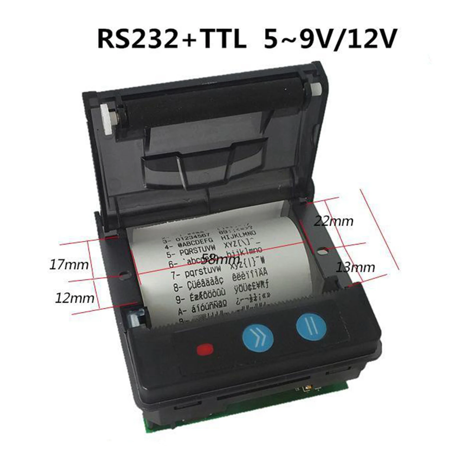 58mm Mini Embedded Receipt Thermal Printer RS232 + USB Interface High Speed Printing 60 - 80mm/s