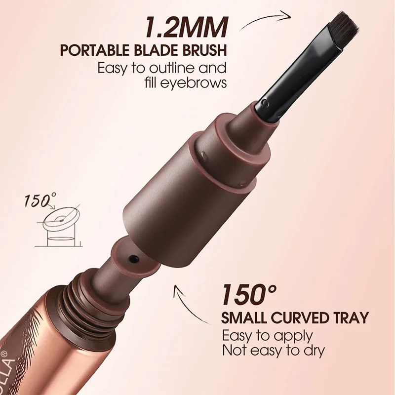 Gel para cejas de cuatro colores, resistente al agua y de larga duración, semipermanente, líquido marrón Natural, potenciador de cejas, tatuaje y tinte de cejas, maquillaje