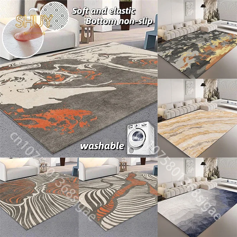 Modern Geometry Rugs Soft Living Room Lounge Carpet  Large Size Home Decoration Art Table Sofa Bed Decor Rug Non-slip Floor Mats